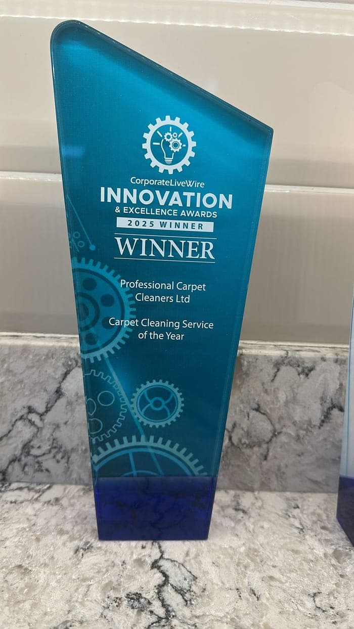 Award won by Professional Carpet & Upholstery Cleaners